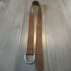 Fossil leather belt